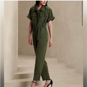 NEW$160 banana republic XL petite regular utility Olive Green Women's Jumpsuit